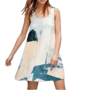 Aritzia silk Wilfred Millau Swing Dress pattern print abstract